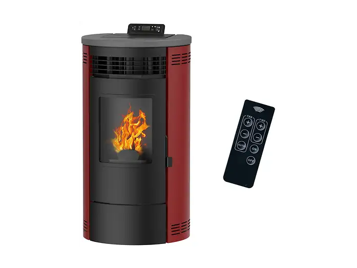 Estufa de pellets - SANNOVER Flavia 15 kW Bordeaux, 15000 W , burdeos