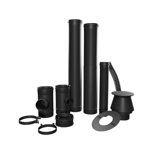 Kit coaxial vertical a tejado Ø80/125 mm para estufa de pellets estanca KIT-JJ03-08MN