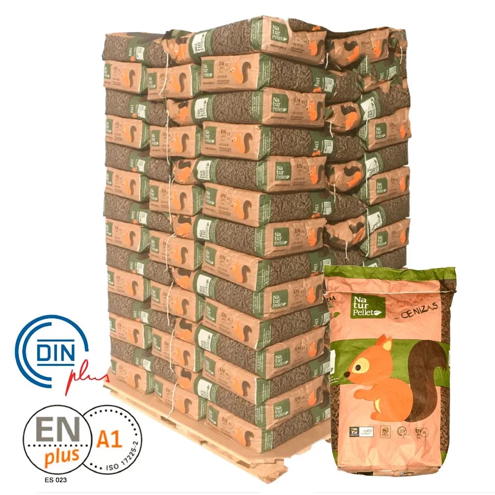 Naturpellet – palet de 70 sacos de pellet de 15 kg (1.050 kg)