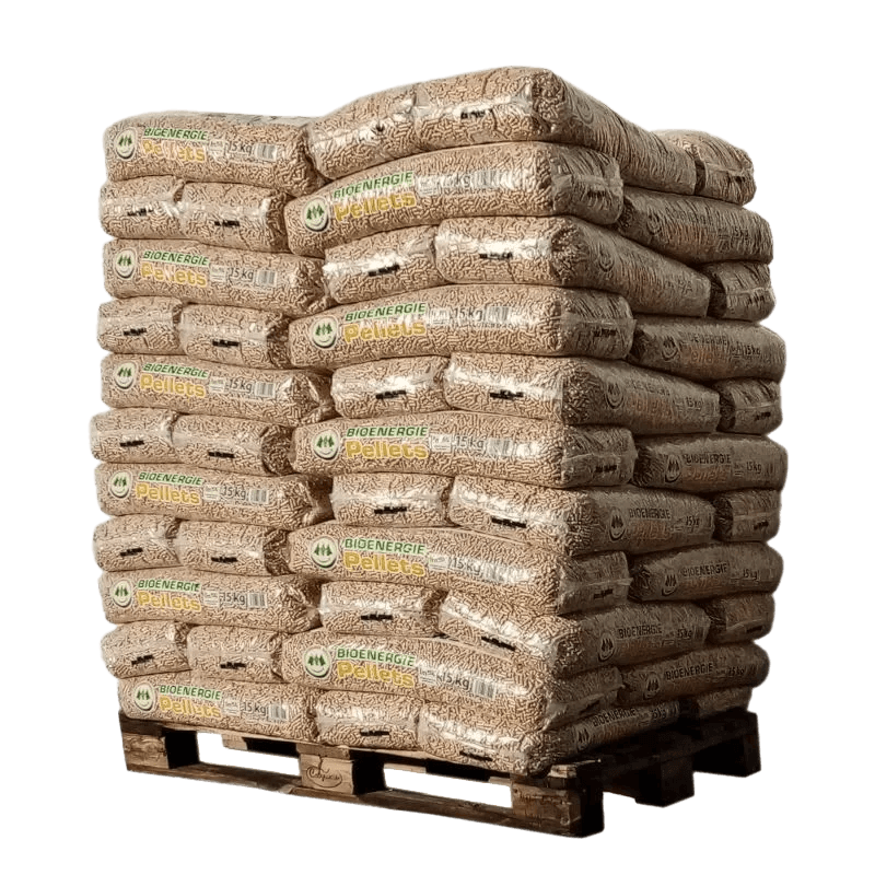 Pellets Bio Energy de coníferas — palé de 66 sacos de 15 kg